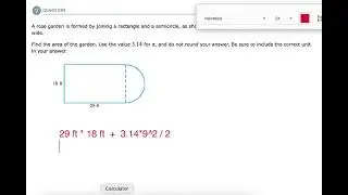 Area involving rectangles and circles