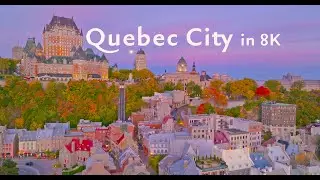 【8K HDR】Quebec city Fall color/the prettiest town and Rue du Petit Champlain day&night