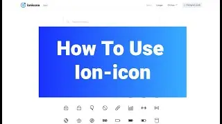 How to use Ion-icon in your project