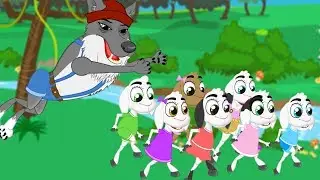 Wolf and The Seven Little Goats bedtime stories for kids cartoon animation