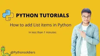 How to add List items in Python Tutorial 