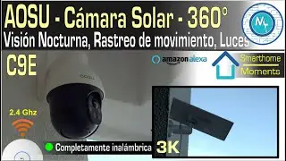 AOSU C9E, otra Cámara de seguridad solar, con rastreo de movimiento, muy completa.