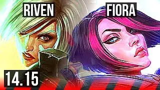 RIVEN vs FIORA (TOP) | 6 solo kills, 12/2/6, Rank 8 Riven, 900+ games | TR Challenger | 14.15