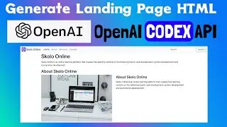 Generate Landing Page HTML Code with OpenAI Codex AI API