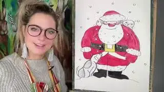 TIME LAPSE - FATHER CHRISTMAS CLASS : STEP BY STEP GUIDE! (Age 5 +)