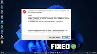 How to fix System Restore error 0x80070495 in Windows 11/10 | 2024