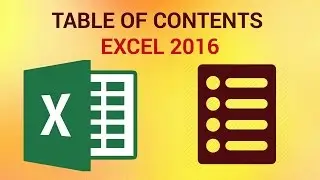 How to Create a Table of Contents in Excel 2016