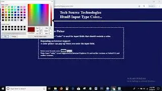 Html5 Input Type color | Input type = color | Html5 Input types