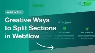 Creative Ways to Split Sections in Webflow