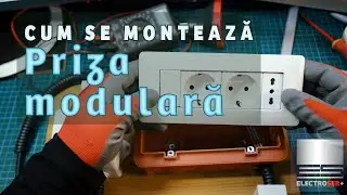 Montajul prizei modulare (How to mount the modular socket)