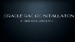 Oracle RAC 12C Installation -6-  ADDl Disk Using LVM.