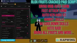 Blox Fruits Script Pastebin Unique Hub Cracked | Bring Mob Auto Farm,Fast Attack,No Cooldown Skill