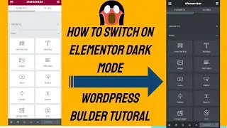 How To Switch On Elementor Dark Mode Theme | Elementor Dark Version | Wordpress Builder