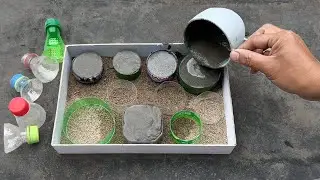 Cement Idea // Making Flower Pots For Home Decoration