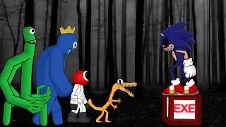 Sonic.EXE vs All Rainbow Friends. Animation Drawing Cartoon 2.