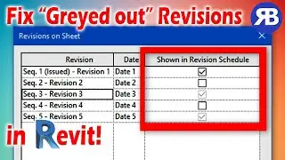 Revit Snippet: Unlock Greyed Out Revisions on Sheet