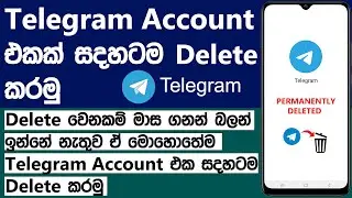 How To Delete Telegram Account Permanently in Sinhala | Telegram Account එක සදහටම Delete කරමු