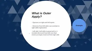 SQL Outer Apply