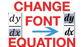 How to change the default font in Equation Editor - Cách đổi font mặc định trong Equation