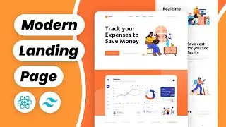 Create A Modern Landing Page Using React JS And Tailwind CSS