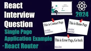 React Interview Question | React Router Explained | Single Page Application (SPA) | 2024 | react js