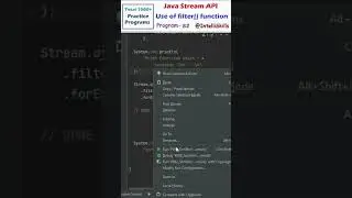 Program 82 | Java 8 Features | Use filter() in Java Stream API #Shorts #java #coding #programming