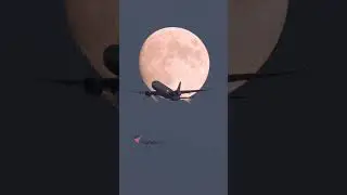 Boeing 777 crossing the Moon