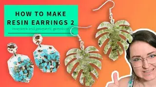 How to make resin earrings 2: Gemstones