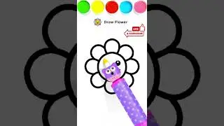 Draw Color a Beautiful Flower 🌸🎨 #drawing #kidsart #kids #flower #flowerdrawing #art #coloring #abc