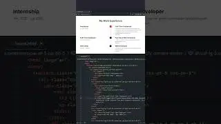 Work Experience Portfolio Design 💡#coding #programming #webdesign #css #portfolio #design