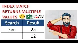 RETURN MULTIPLE VALUES INDEX MATCH | Advanced Excel | Excel VBA | When ExcelisAdvanceD