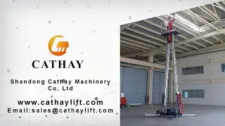 Cathaylift dual mast aerial work platform vertical mast lift-Shandong Cathay Machinery Co , Ltd #awp