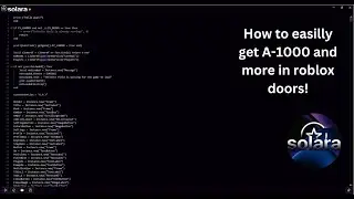 How to use Infinite Yield to cheat in roblox doors AND ROOMS/BACKDOOR! Using Solara.