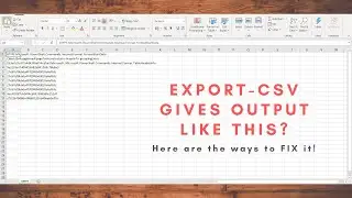 Export-CSV output issue