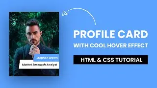 Profile Card Hover Effect | HTML & CSS Tutorial