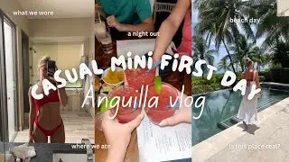 ANGUILLA TRAVEL VLOG 2 | four seasons hotel buffet tour, beach day, outfits, exploring