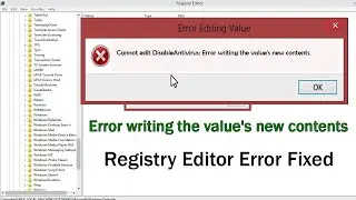 Error writing values new content on Registry editor how to fix on Windows 8.1, 10 (Full Solutions)