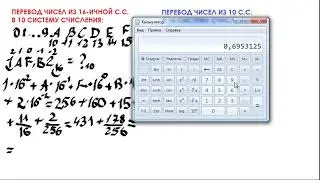 Перевод из 16 сс в 10 сс и обратно