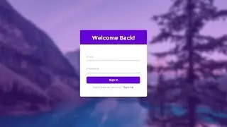 Blur Background Color Overlay Login Sign In Form in HTML & CSS with jQuery Animation