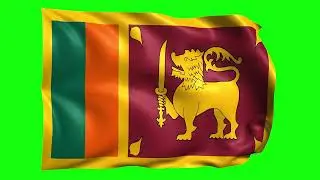 Green screen Footage | Sri Lanka Waving Flag Green Screen Animation | Royalty-Free