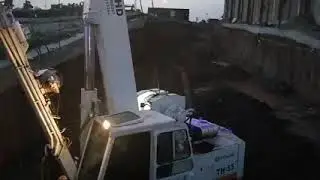 Liebherr LB 24 and LB 28 installing seacant pile wall using segmental casing