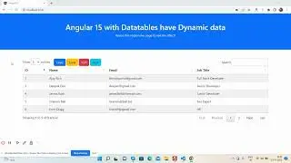 Angular 15 Datatable with Print CSV Excel Copy Buttons