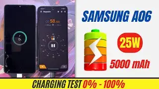 Samsung Galaxy A06 Battery Charging test 0% to 100% | 25W fast charging 5000 mAh