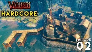 I Built EPIC BASE in Valheim HARDCORE! Ep2