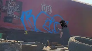 graffiti on a freight train