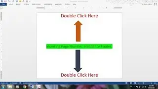 Double click the Top or Bottom of Your document for inserting Page number