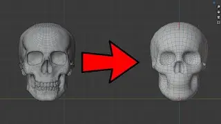 Blender Retopology Timelapse - Retopoflow + Tips