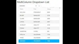 ASP.NET MVC 5 - Kendo UI - MultiColumnComboBox