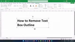 How to Remove Text Box Outline in Excel