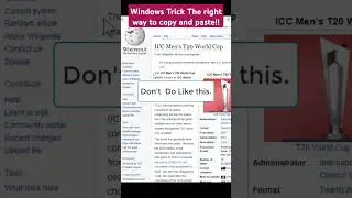 Windows Trick: The right way to copy and paste!!